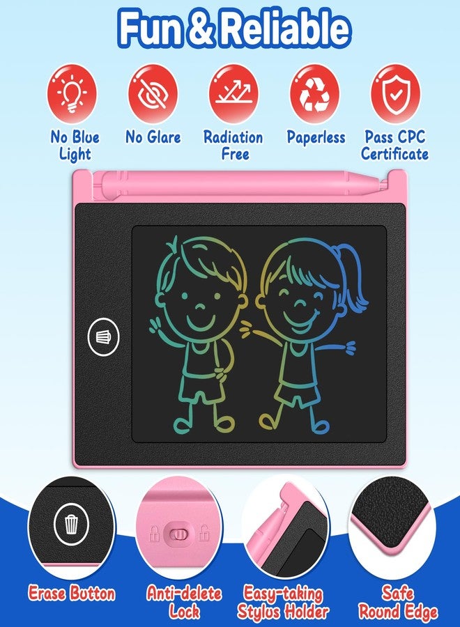 مجموعة من 12 لوحة كتابة صغيرة بشاشة LCD، مقاس 4.5 بوصة، لوحة رسم صغيرة للأطفال، لوحة رسم وتخطيط صغيرة للأطفال، جوائز وهدايا للفصل الدراسي، ألعاب للأولاد والبنات والأطفال الصغار - Image 3